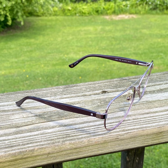 Liz Claiborne glasses frames metallic pink rose mauve 58[]14 135 - Picture 14 of 15